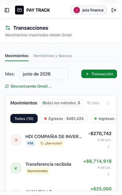 PayTrack screenshot 2